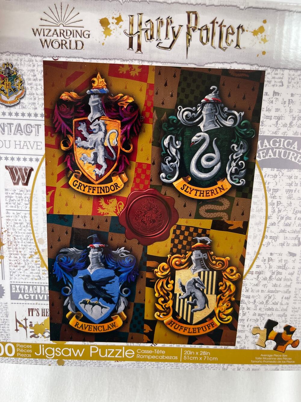Harry Potter Hogwarts House Crests 1000 Piece Jigsaw Puzzle Game New Aquarius